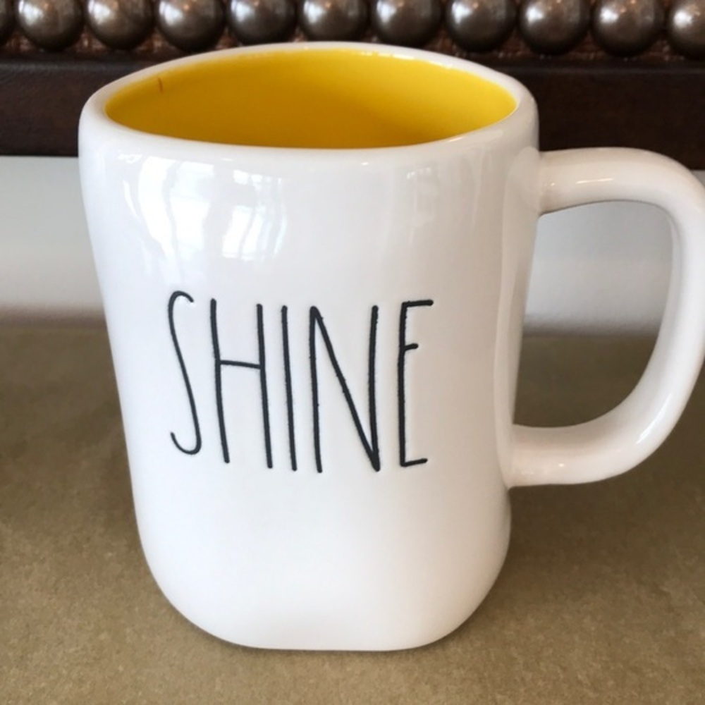 Rae Dunn - ‘Shine’ (yellow inside) ceramic mug. NWT